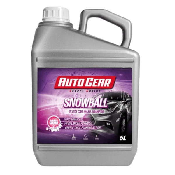 Auto Gear Snowball Gloss Car wash Shampoo (Bubblegum) Scent - 5000 ml