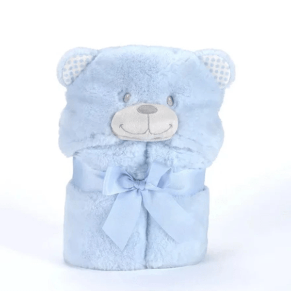 CASA Mora Baby POMPON BEAR Blanket Model P86 , available in multiple colors ,one size 75×95 cm