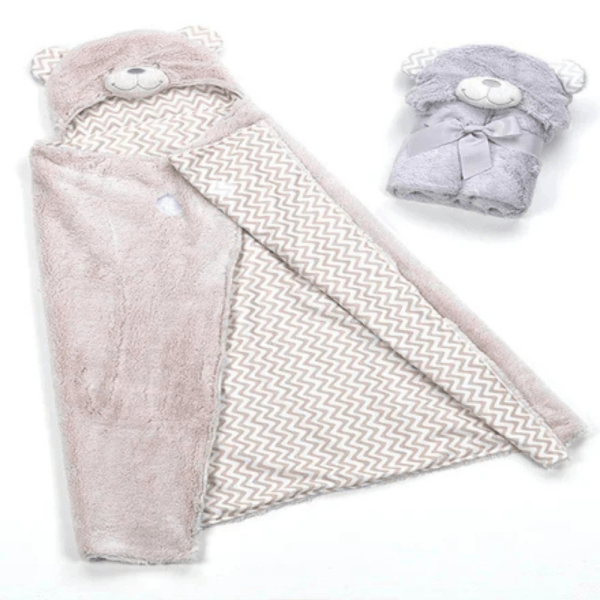 CASA Mora Baby POMPON BEAR Blanket Model P86 , available in multiple colors ,one size 75×95 cm