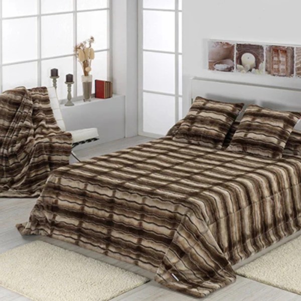 CASA Mora KOLARI Blanket Model C95 , One size :size 230×250 cm ,Available in brown color