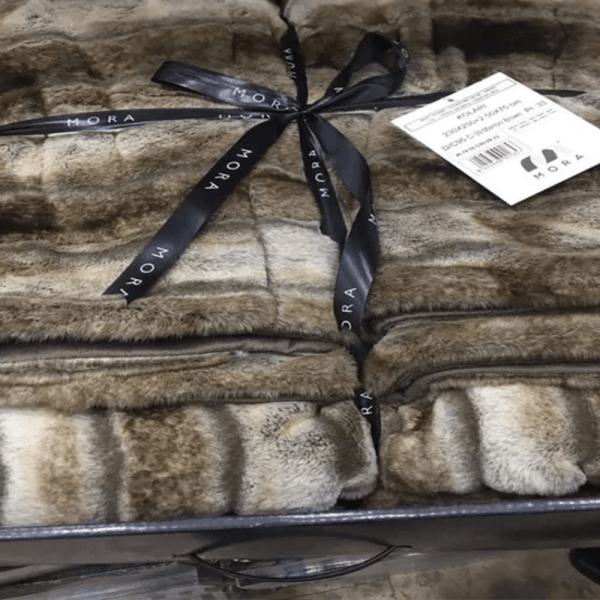 CASA Mora KOLARI Blanket Model C95 , One size :size 230×250 cm ,Available in brown color