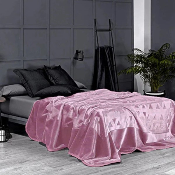 CASA Mora PERLA Plain Blanket Model G18 , made of 85% acrylic + 15% polyester , one Size :220×240 cm