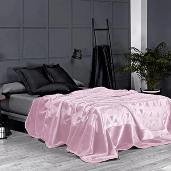 CASA Mora PERLA Plain Blanket Model G18 , made of 85% acrylic + 15% polyester , one Size :220×240 cm