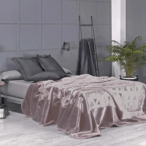 CASA Mora PERLA Plain Blanket Model G18 , made of 85% acrylic + 15% polyester , one Size :220×240 cm