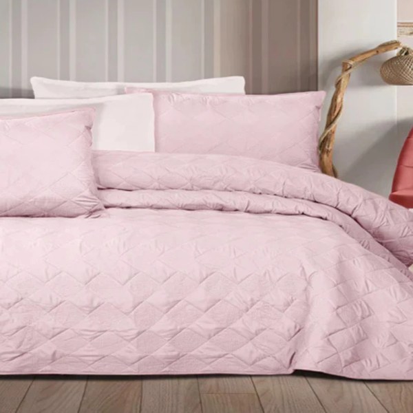 CASA Pacha Home Bedcover Model SOLID SCMF + Pillow case ,100% microfiber, one size : size 220×240 cm