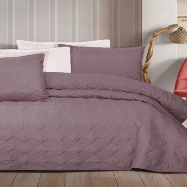 CASA Pacha Home Bedcover Model SOLID SCMF + Pillow case ,100% microfiber, one size : size 220×240 cm