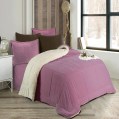 CASA Pacha Home Quilt Sherpa Fur Model FARIDA +2 Pillow Case , Available in multiple color & one size: size: 240x260 cm