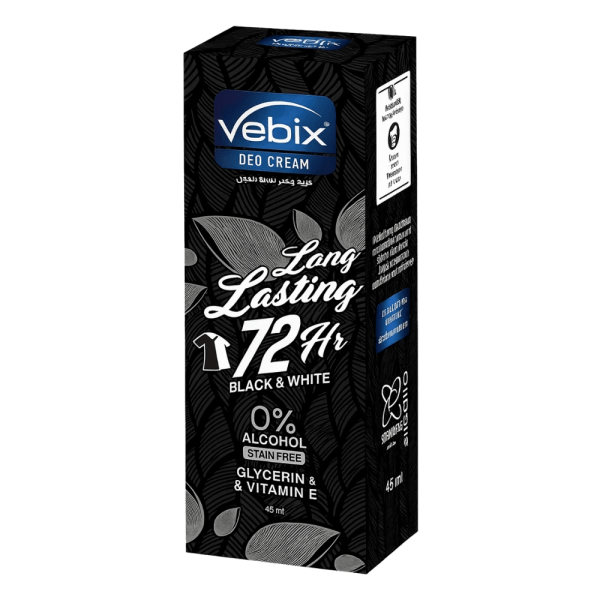 VEBIX Deo Cream 72Hrs Black & White for Men 30 ml