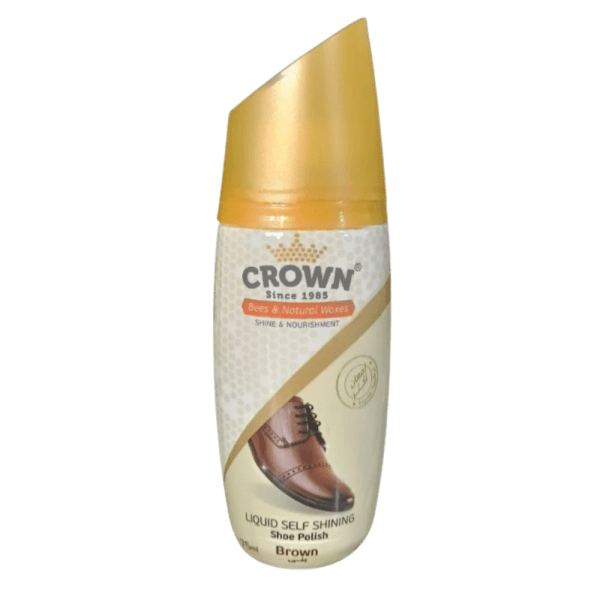 Crown Liquid Shoe Polish Brown 75 ml