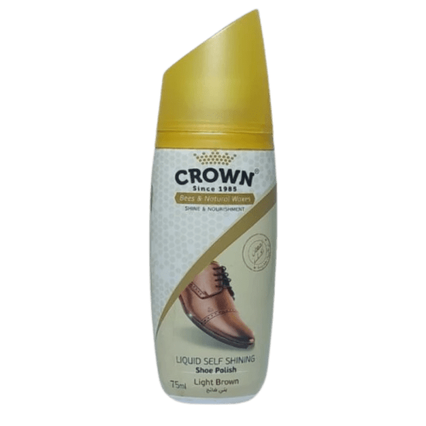 Crown Liquid Shoe Polish Light Brown 75 ml