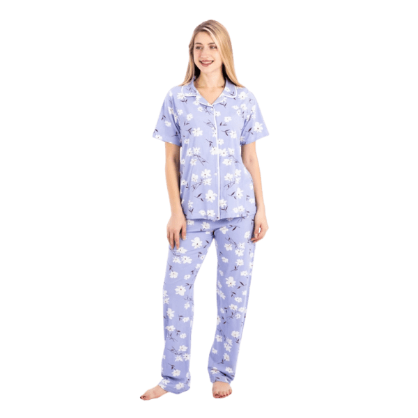 Zecotex Women’s Classic Pajama Set – Floral Print – Multi Colors – Multi Sizes