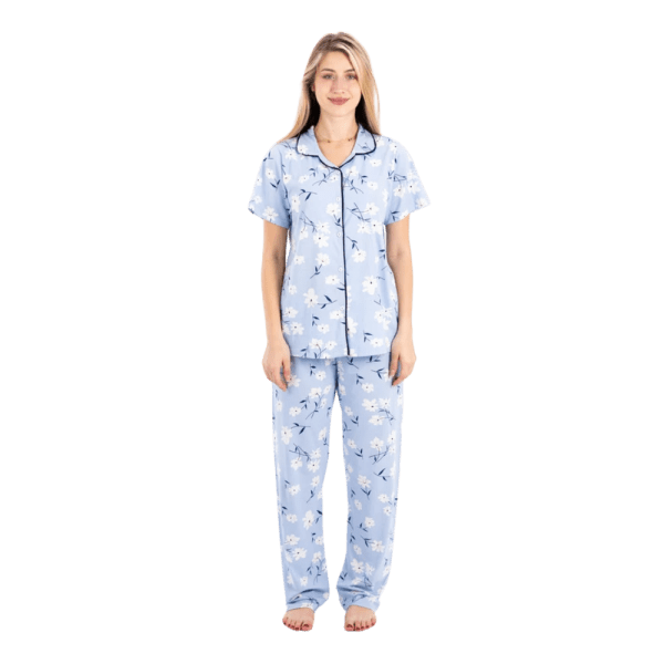 Zecotex Women’s Classic Pajama Set – Floral Print – Multi Colors – Multi Sizes