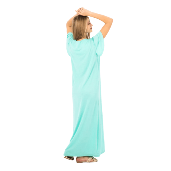 Zecotex Women’s Long Nightdress – Embroidered Chest Detail – Soft Cotton Blend – Multi Colors – Multi Sizes