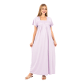 Zecotex Women’s Long Nightdress – Embroidered Chest Detail – Soft Cotton Blend – Multi Colors – Multi Sizes