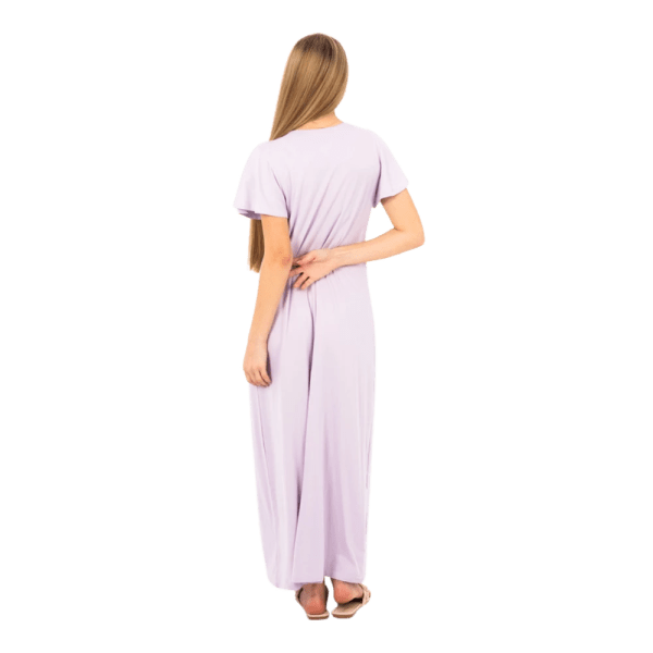 Zecotex Women’s Long Nightdress – Embroidered Chest Detail – Soft Cotton Blend – Multi Colors – Multi Sizes
