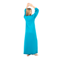 Zecotex Women’s Long Embroidered Nightdress – Full Sleeve – Soft Viscose Blend – Multi Colors – Multi Sizes