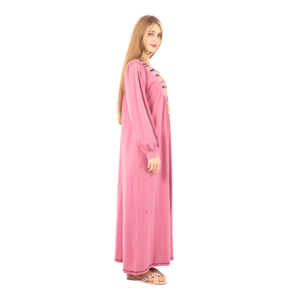 Zecotex Women’s Long Embroidered Nightdress – Full Sleeve – Soft Viscose Blend – Multi Colors – Multi Sizes