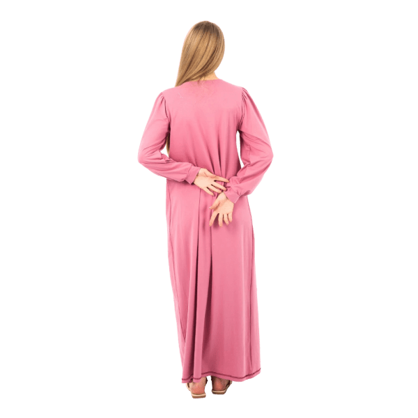 Zecotex Women’s Long Embroidered Nightdress – Full Sleeve – Soft Viscose Blend – Multi Colors – Multi Sizes