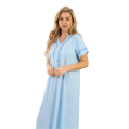 Zecotex Women’s Embroidered Cotton Nightdress – Short Sleeve – Soft Stretch Fabric – Multi Colors – Multi Sizes