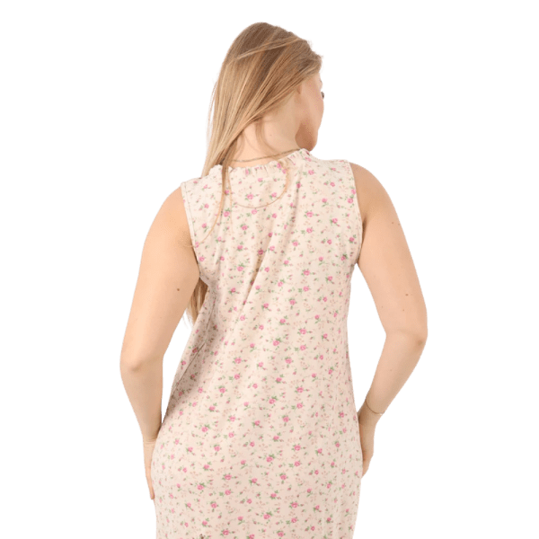 Zecotex Women’s Sleeveless Cotton Nightdress – Printed Floral Design – Stretch Fabric – Multi Colors – Multi Sizes