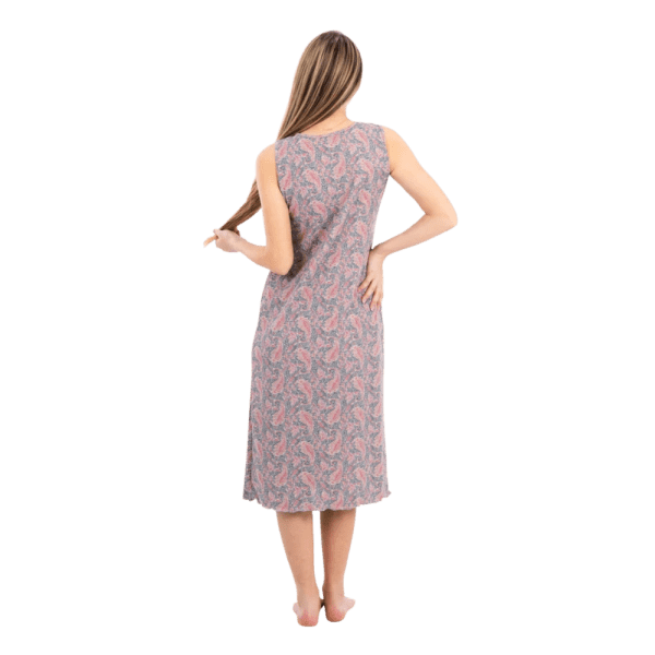 Zecotex Women’s Sleeveless Printed Nightdress – Soft Stretch Fabric – Multi Sizes