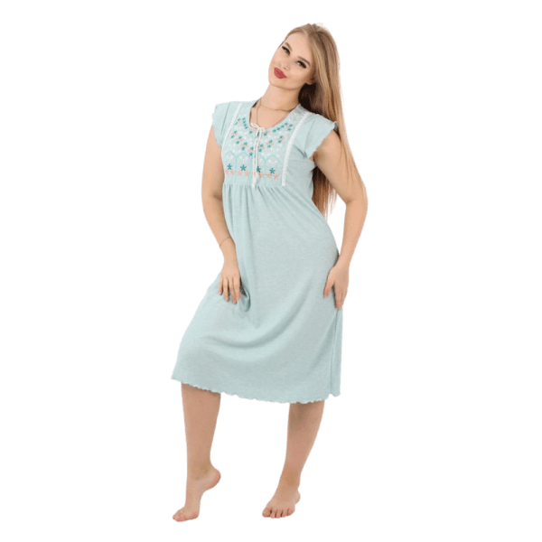 Zecotex Women's Embroidered Lounge Dress – Multi Colors – Multi Sizes