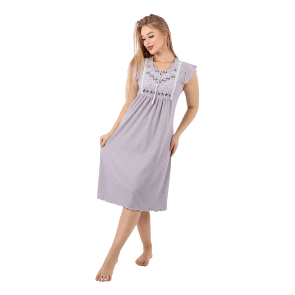 Zecotex Women's Embroidered Lounge Dress – Multi Colors – Multi Sizes