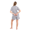 Zecotex Women's Classic Short Pajama Set –"Love" Grey – Multi Sizes