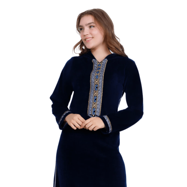Zecotex Women's Winter Embroidered Velvet Abaya – Multi Colors – Multi Sizes