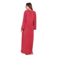 Zecotex Women's Winter Embroidered Velvet Abaya – Red – Multi Sizes