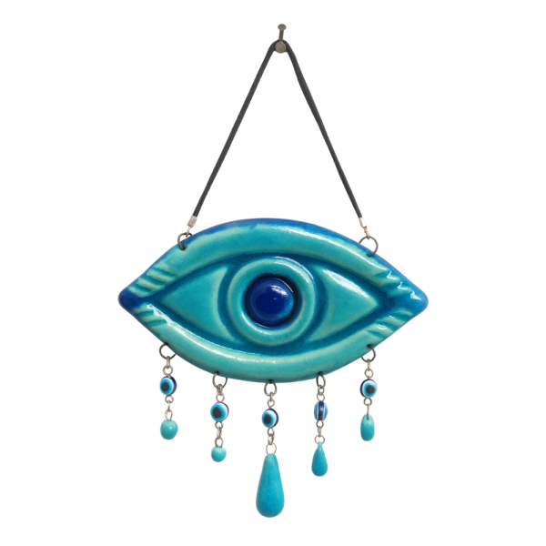 Soudy Ceramic Art Hanging – Evil Eye Protection – 20×10 cm – SF1