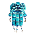Soudy Ceramic Art Hanging – Hamsa Hand with Evil Eye Protection – 20×10 cm – SF2