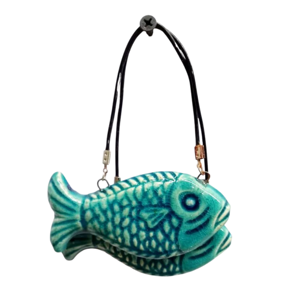 Soudy Ceramic Art Hanging – Fish Design – 7×7 cm – SG6