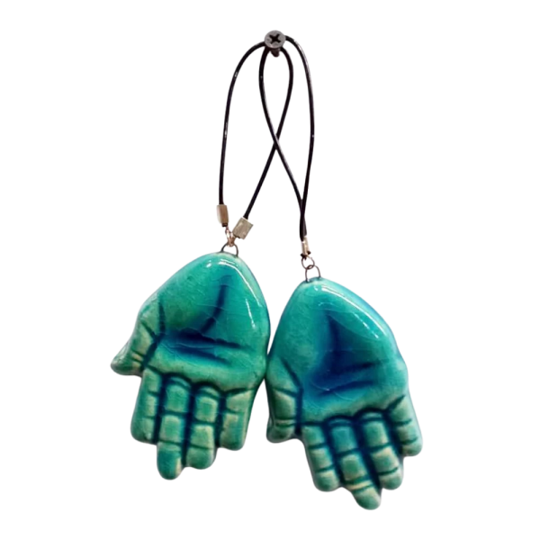 Soudy Ceramic Art Hanging – Open Palm Design – 7×7 cm – SG11