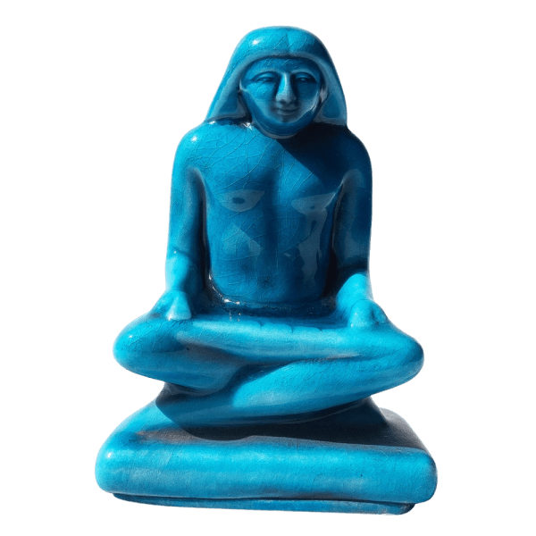 Soudy Ceramic Decorative Figurine – Ancient Egyptian Sitting Statue – 10×15 cm – SD3