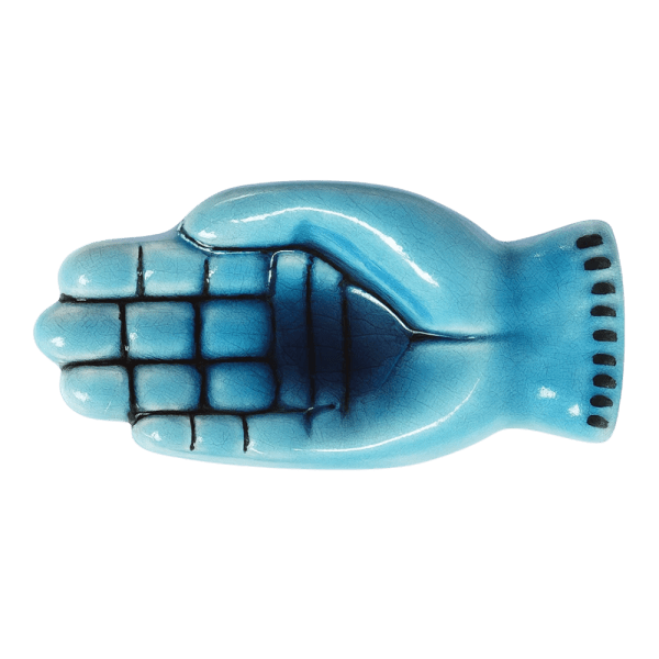 Soudy Ceramic Decorative Piece – Open Hand Design – 15×10 cm – SD6