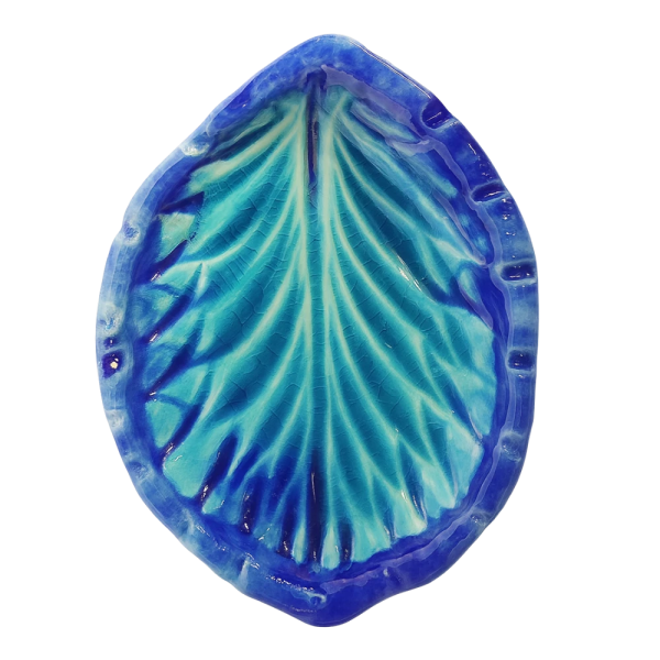 Soudy Ceramic Decorative Dish – Leaf Design – 15×10 cm – SD7