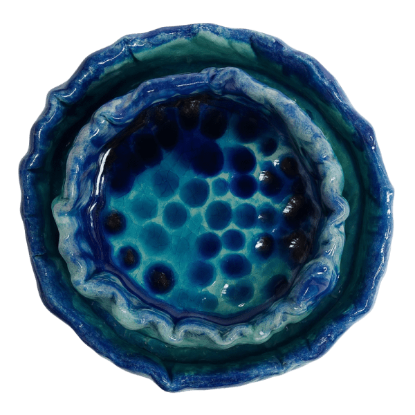 Soudy Ceramic Decorative Bowl – Large Round Textured Design – 20 cm – SD10