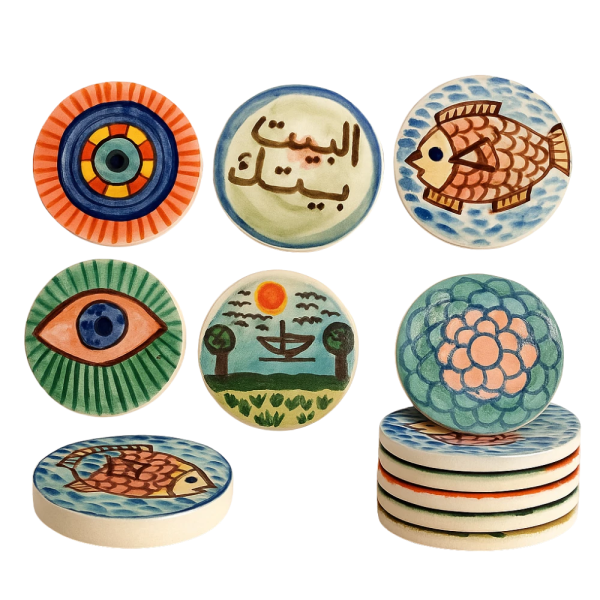 Soudy Ceramic Cup Coaster – 10 cm - SP4