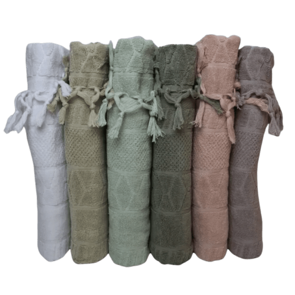 Up Towels 50 cm Turkish Towel M(2) Border - 1 Piece - 50×90 - Multi-Color