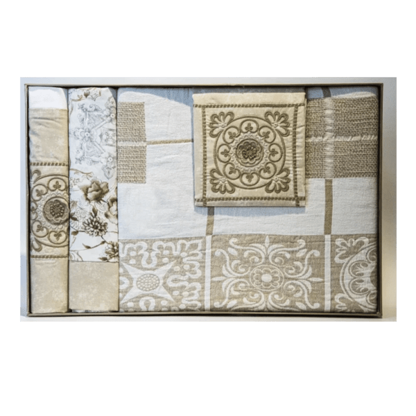 Up Towels Janella Large 5-Piece Coverlet Set - 230×24 - Multi-Color