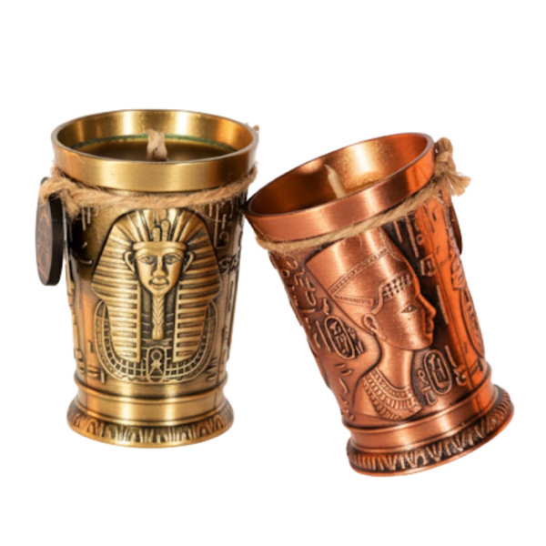 Rino Royal Cup Candle – Sandalwood Scent – 6 × 4 cm
