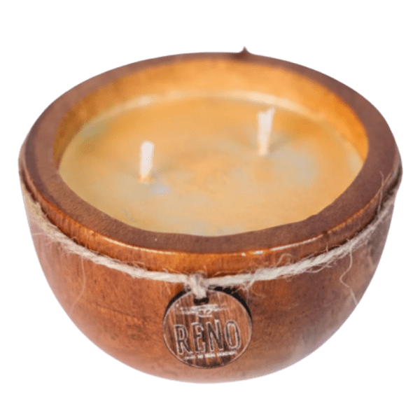 Rino The Magical Wooden Sphere Candle – Sauvage Scent – 5 × 9 cm