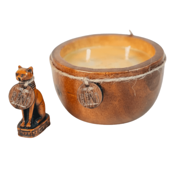 Rino The Magical Wooden Sphere Candle – Sauvage Scent – 5 × 9 cm