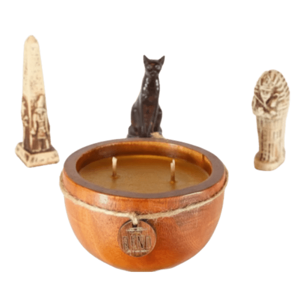 Rino The Magical Wooden Sphere Candle – Sauvage Scent – 5 × 9 cm