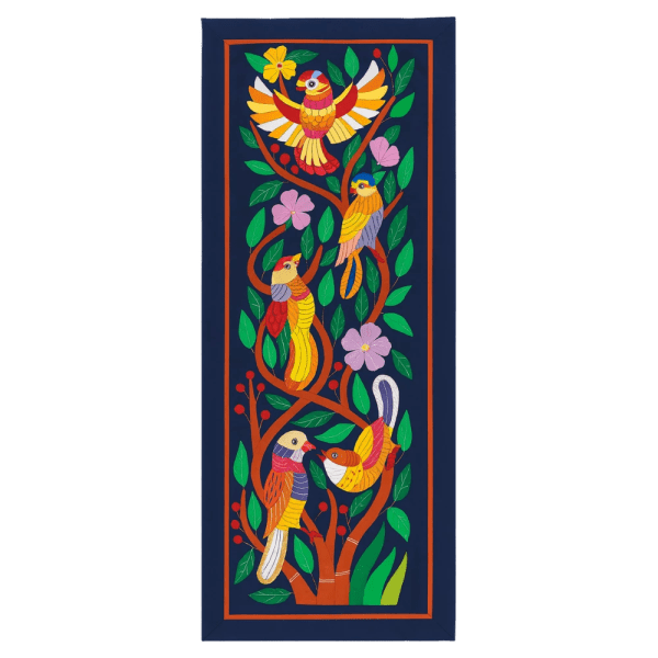 Handcrafted Egyptian Khayamiya Wall Hanging – Birds & Nature Design