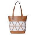 Geometric Elegance Leather Bag