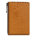 Bast Gallery Handcrafted Women’s Leather Wallet with Hieroglyphic Engraving