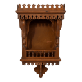 Handcrafted Wooden Wall Shelf with Arabesque Design