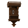 Handcrafted Wooden Wall Shelf with Mashrabiya Design